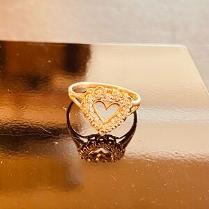 Diamond 14kt Gold Heart Ring